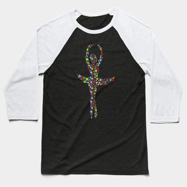 Ballerina Silhouette Baseball T-Shirt by LetsBeginDesigns